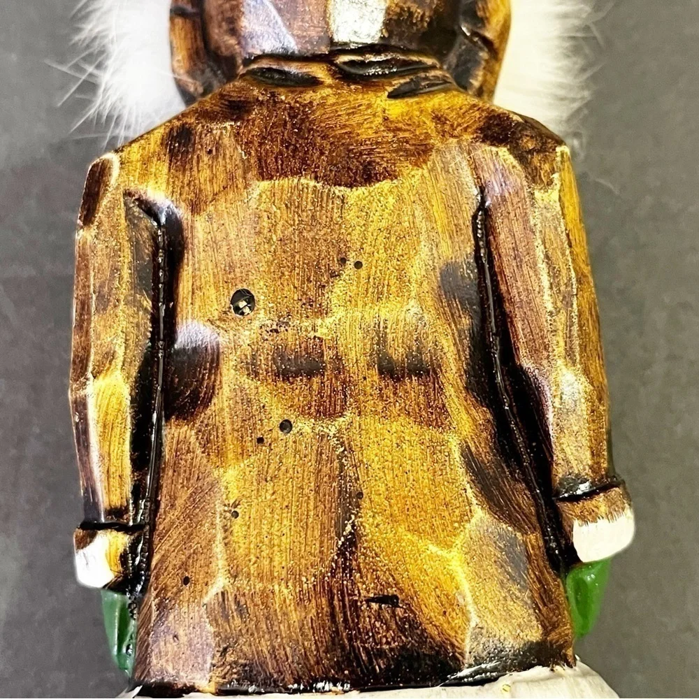 Nuni Kiana Alaska Inuit Doll Brown Resin Fur Mekoryuk Handmade Nunivak Vintage